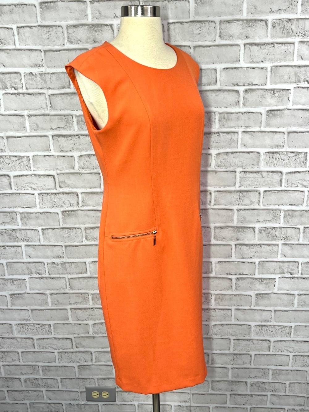👗|•KASPER•| Pretty True Orange Shift Dress Size 4